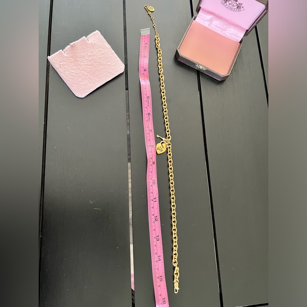 Juicy Couture Gold Chain Heart Lock Necklace View 6